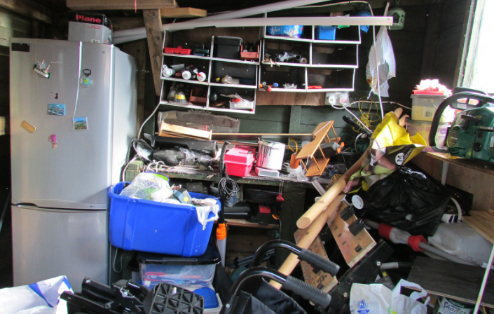 cluttered home